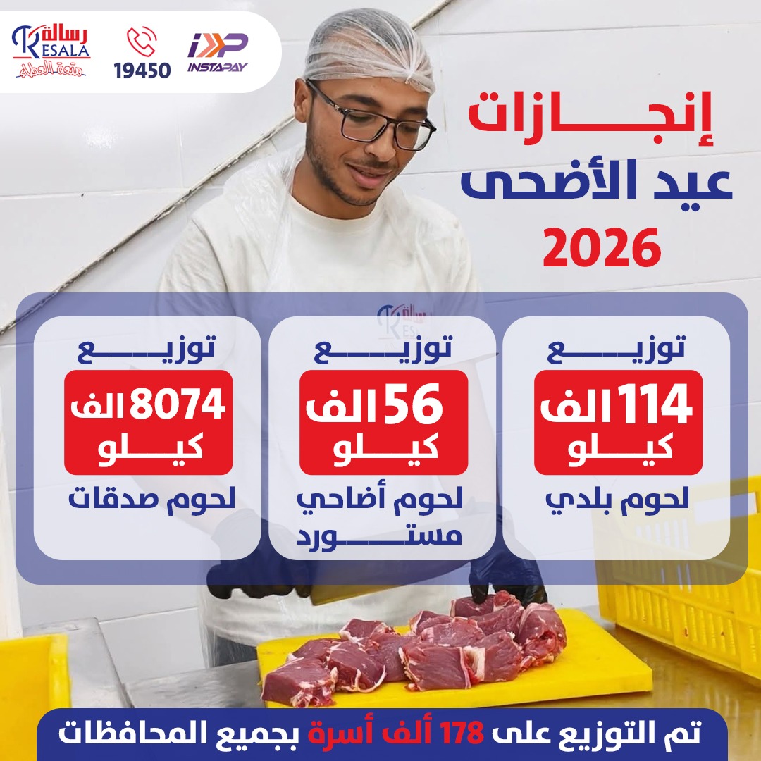 إنجازات عيد الاضحى المبارك من جمعية رسالة